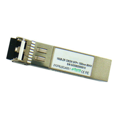 10G CWDM 1550nm 80km SFP+-Vezel Optische Zendontvanger